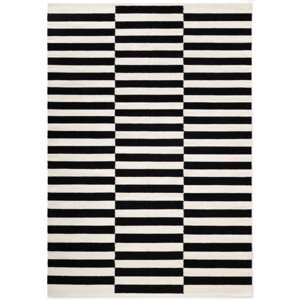 Oboustranný koberec Hanse Home Donna černý / naturální / bílý