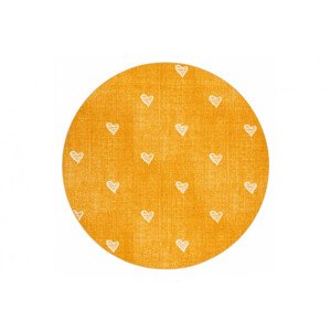 Koberec HEARTS kruh Jeans - pomeranč