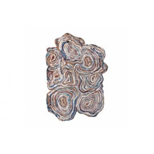 Koberec TINE 75312A pařez - terakota / modrý