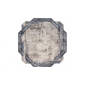 Koberec TINE 75425B Vintage rám - šedý / granát