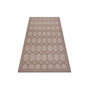 Koberec HOUSE šňůrkový SIZAL 40356 Romby, efekt vlny - béžový