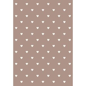 Koberec Agnella Soft Srdce béžový