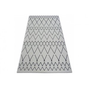 Koberec SENSE Micro 81249 Cik Cak ETNO bílý/nebeský