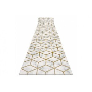 Běhoun EMERALD exkluzivní 1014 glamour, kostka krémový/zlatý