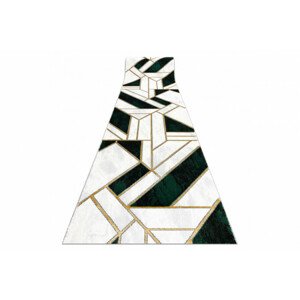 Běhoun EMERALD exkluzivní 1015 glamour, marmur, geometrický zelený/zlatý