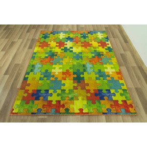 Koberec Puzzle vícebarevný
