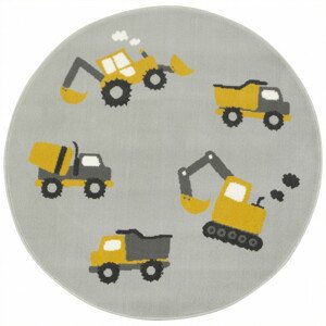 Dětský koberec Luna Kids 534418/89945 auta, hořčicový