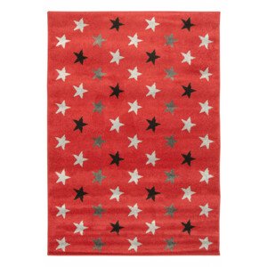 Dětský koberec Fushe 2327 Hvězdy červený