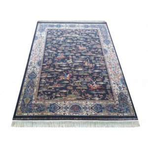 Koberec Exkluzivní Qum Silk 10 modrý