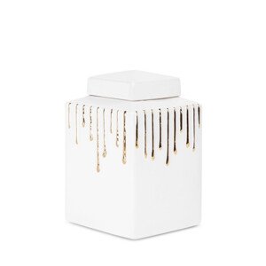 Nádoba LUIS 02 bílá / zlatá