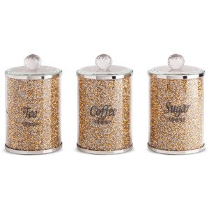 Sada tří nádob VENTOSA 03 zlatá / stříbrná (3 ks)