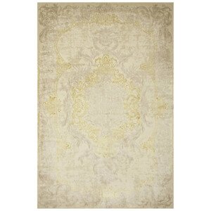 Koberec Allora Plus 9435A Ornament krémový / béžový / zlatý