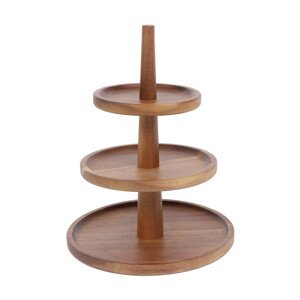 Podnos ACACIA třípatrový černý 838687