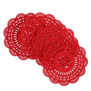 Sada podložek pod sklenice LEIS červená 800752 (5 ks)