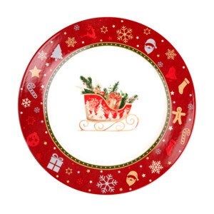 Talíř KALVEN červený 873497