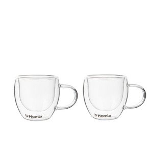 Sada dvou šálků CEMBRA s dvojitým dnem 888910 80 ml