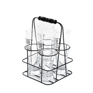 Sada čtyř sklenic RAYA s kovovým stojanem 894775 400 ml