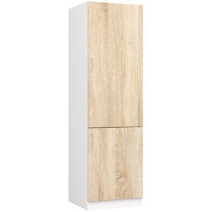 Kuchyňská skříňka na vestavnou chladničku LIMA S60LO/205 bílá / dub sonoma