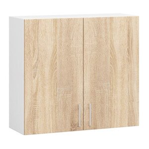 Horní kuchyňská skříňka LIMA W80 D2 H720 bílá / dub sonoma