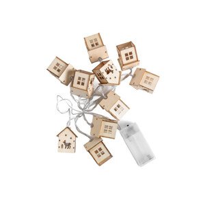 Dekorativní LED světélka DAREN dřevěné domečky XM24 714825