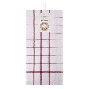 Sada kuchyňských utěrek CHECK červená