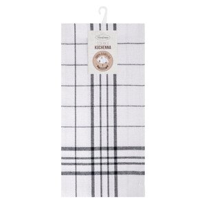 Sada kuchyňských utěrek CHECK ocelová