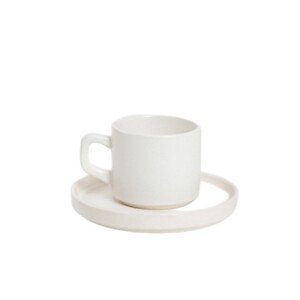 Šálek FAMELIO bílý s podšálkem 725463 200 ml