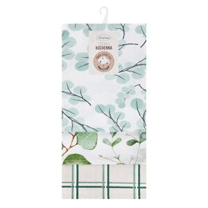 Sada kuchyňských utěrek CLOVER naturální / zelená