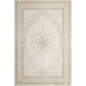 Koberec Allora Plus F344A Ornament, krémový / stříbrný