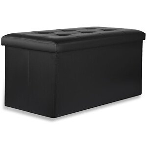 Skládací lavička s víkem XXL černá