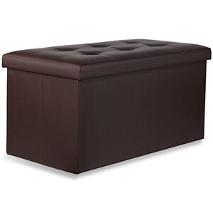 Skládací lavička s víkem XXL hnědá