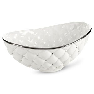 Dekorativní mísa adore 01 bílá / stříbrná