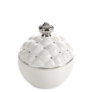 Nádoba ADORE 05 s víkem bílá / stříbrná