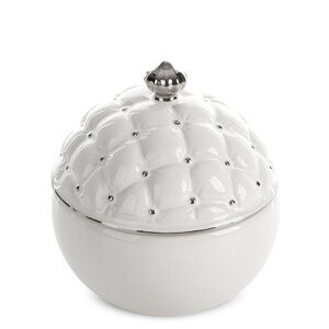 Nádoba ADORE 06 s víkem bílá / stříbrná