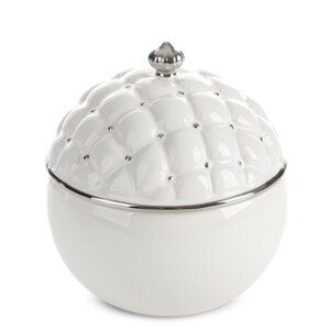 Nádoba ADORE 07 s víkem bílá / stříbrná