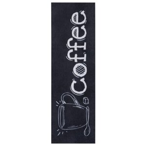 Koberec / Běhoun Hanse Home Cook & Clean Runner Cup Of Coffee černý / bílý