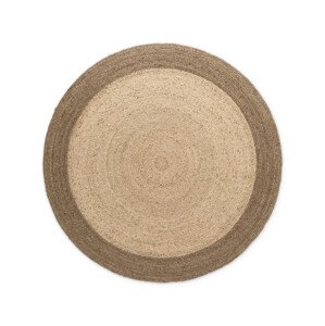 Koberec Hanse Home JUTTA naturální / krémový / šedý kruh