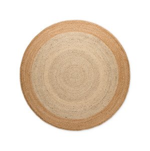 Koberec Hanse Home JUTTA naturální / krémový / zlatý kruh