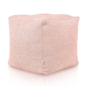 Taburetka Boucle pudrově růžová