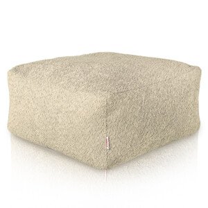 Podnožka Boucle světle béžová kostka