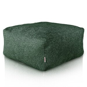 Podnožka Boucle tmavě zelená kostka