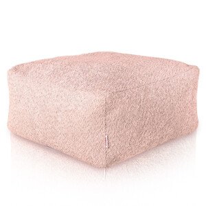 Podnožka Boucle pudrově růžová kostka