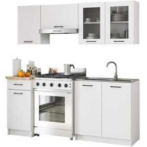 Kuchyňská linka OLIWIA 1.8 m s vitrínou bílá