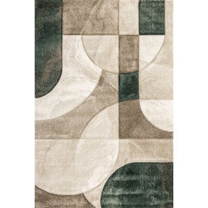 Koberec Kandy N412A lahvově zelený / béžový