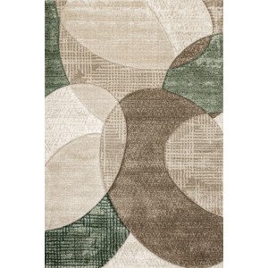Koberec Kandy N390A lahvově zelený / béžový