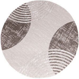 Koberec NANTES NT209A béžový / hnědý / šedý kruh
