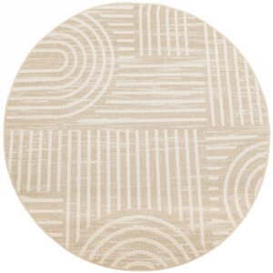 Koberec šňůrkový Haga 03606E krémový / béžový kruh