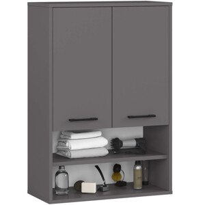 Koupelnová skříňka FIN H934 W64 2D 1P grafitová