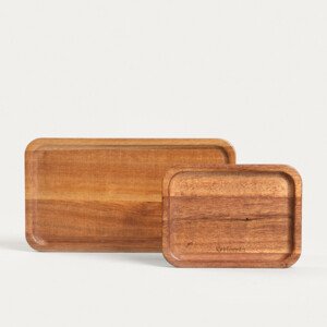Sada dvou servírovacích podnosů MOOKA dřevěná 744525