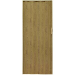 Skládací dveře 001P světlý dub matný 80 cm